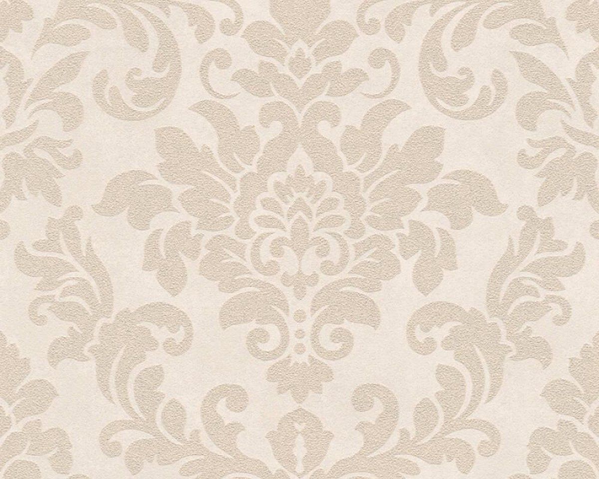 A.S. Création TRADITIONEEL BAROK ORNAMENTEN BEHANG - Metallic Creme Beige - AS Creation Trendwall - 4051315428528