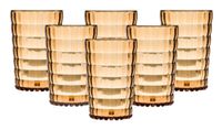 Bastilipo Amber Waterglas 6 Stuks 400 ml
