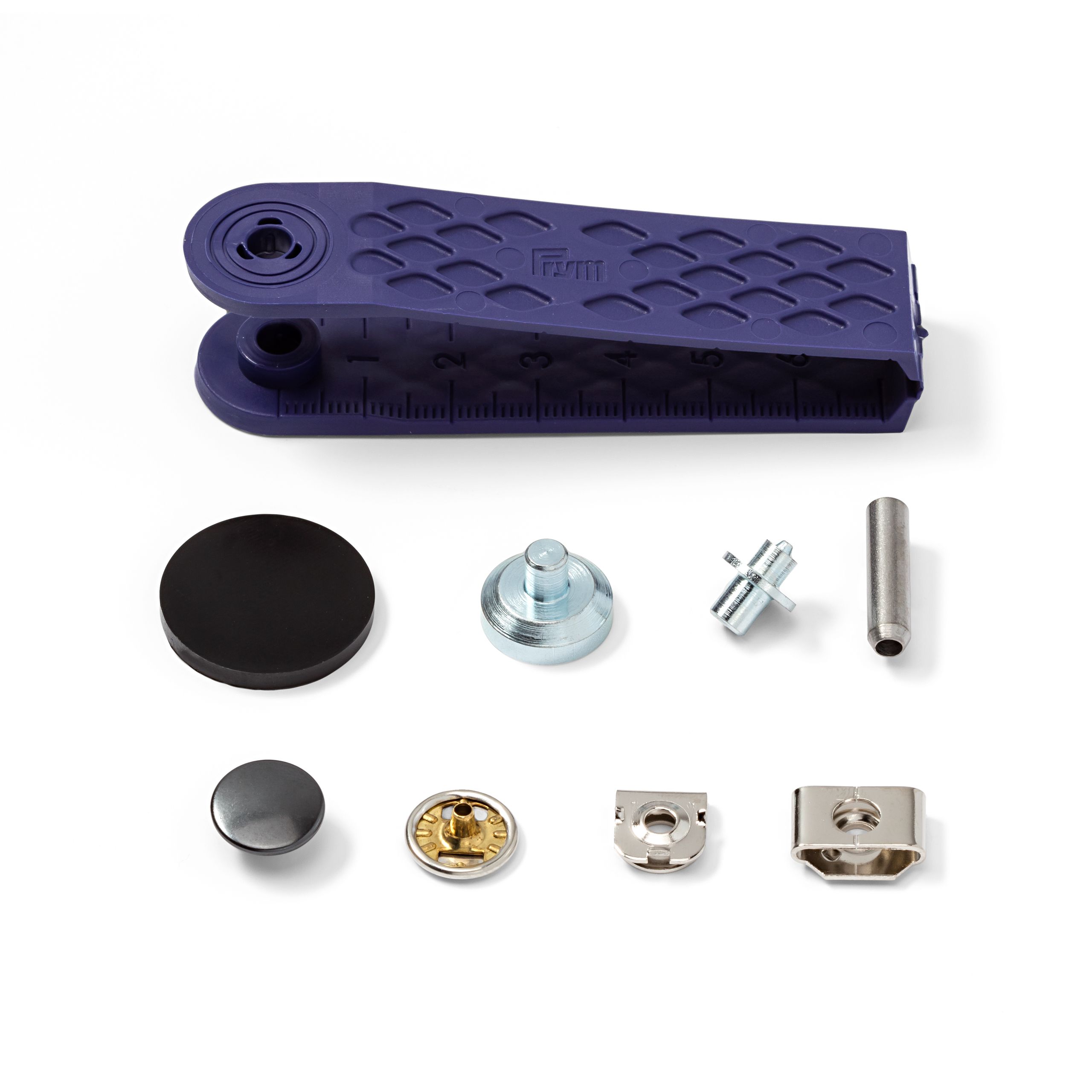 Prym Broekhaken 4 stuks 13 mm - zwart, blauw, zilver