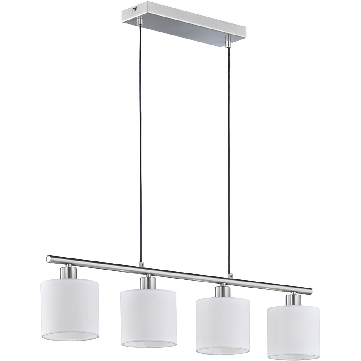 BES LED LED Hanglamp - Trion Torry - E14 Fitting - Rechthoek - Mat Nikkel - Aluminium