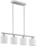 BES LED LED Hanglamp - Trion Torry - E14 Fitting - Rechthoek - Mat Nikkel - Aluminium