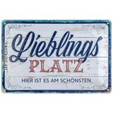 Nostalgic-Art Retro metalen bord, 20 x 30 cm, favoriete plek, cadeau-idee voor je huis, van metaal, vintage design met spreuk, metalen borden spreuken
