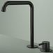 Hotbath Ace - Wastafelmengkraan - Zonder Waste - Hoog - Geborsteld Zwart PVD - Opbouw - Messing