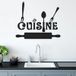 Autocollant mural cuisine - 77x95 Cm - Noir