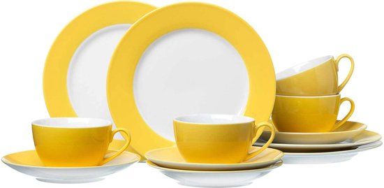 RITZENHOFF & BREKER Doppio Koffieservice - 12-delig - Geel