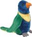 Ravensden Pluche knuffel Lori parkiet - blauw/groen - tropische vogel knuffeldieren - 15 cm
