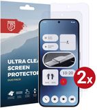Rosso Screen Protector Geschikt voor Nothing Phone (2a) / (2a) Plus | Ultra Clear Duo Pack | TPU Folie | Case Friendly Beschermfolie | 2 Stuks