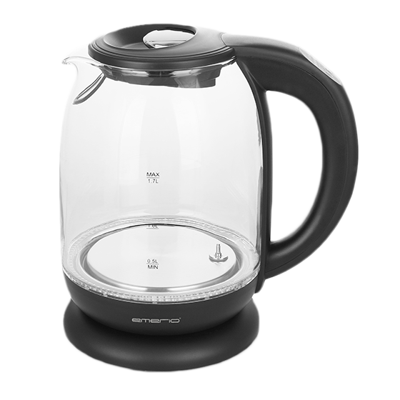 Emerio WK-119255 - Waterkoker - Zwart/Transparant