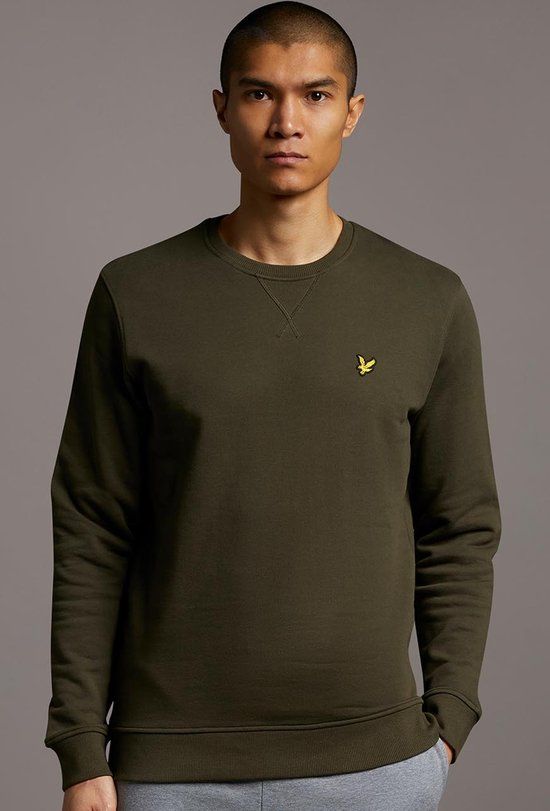 Lyle & Scott Men's Olive Green Sweater - Size M - Regular Fit - Cotton