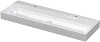 Wastafel INK Unit Wastafel Porselein met 2 Kraangaten - 1200x400x100 mm - Glans Wit