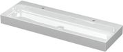 Wastafel INK Unit Wastafel Porselein met 2 Kraangaten - 1200x400x100 mm - Glans Wit
