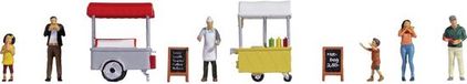 Noch H0 16229 IJs- en hotdogverkopers figuren Geverfd