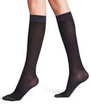 FALKE Energize 50 DEN compressie kniekousen dames zwart - maat 37-38
