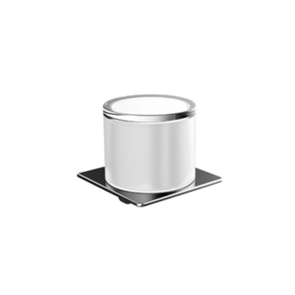Emco Art zeepdispenser kristalglas gesatineerd chroom 162100102