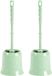 Plasticforte Wc Borstel - 2x - met houder - mintgroen - kunststof - toiletborstel - 37 cm