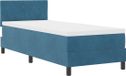 vidaXL Lit plateforme sommier tapissier bleu foncé 80 x 200 cm Velours