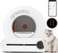 Rhein Beleuchtung Automatische kattenbak, zelfreinigende kattenbak met app-bediening, 65 liter + 9 liter, grote capaciteit