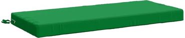 vidaXL Coussin de banc SOEST 100% Polyester Vert 120 x 50 x 8 cm