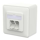Metz Connect E-DAT C6A LSA++ AP stopcontact RJ-45 wit