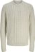 JACK&JONES JJPAUL KNIT CREW NECK Heren Gebreide truien White Melange XS