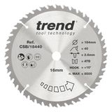 Trend CSB/18440 CraftPro Crosscut TCT-Afkortzaagblad