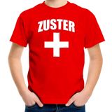 Bellatio Decorations Shoppartners Bv Zuster verkleedkleding t-shirt - rood - voor kinderen - Verpleegster - carnaval - feestkleding / kostuum 158/164