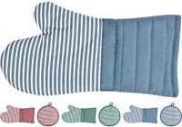 Excellent Houseware Ovenwant en pannenlap set 2-delig gestreept