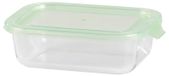 MagicHome Boîte de conservation, verre, rectangulaire, 650 ml, avec couvercle, sans fermoir à clip