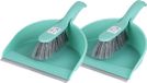 Urban Living Stoffer en blik set - 2x - jade groen