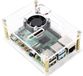Renkforce RBP-PLC100 SBC-behuizing Geschikt voor serie: Raspberry Pi®, Banana Pi, Rock Pi Incl. actieve koeler Transparant