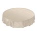 ANRO Afwasbaar tafelkleed/tafelzeil; beige, linnen look, rond, 140 cm
