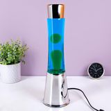 Fisura Lava lamp "tower" green and blue