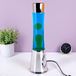 Fisura Lava lamp "tower" green and blue