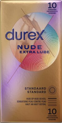 Durex Nude Extra Lube Condoms - 10 Count