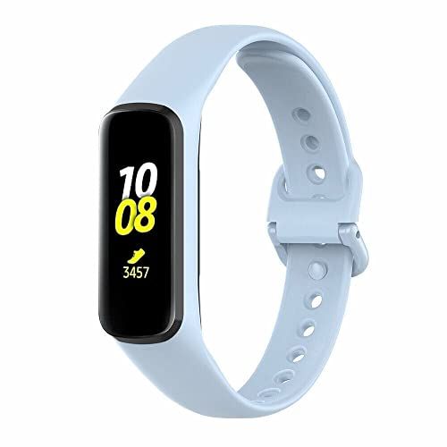 Strap-it siliconen bandje - lichtblauw - Geschikt voor Samsung Galaxy Fit 2