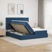 Maison Exclusive - Lit LED avec rangement et matelas, bleu, 180 x 200 cm, tissu