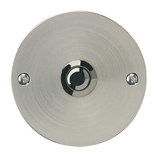 REV 050441655 Deurbel - Belplaat met Knop - Ø 75 mm - Zilver