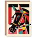 Artery8 Grand National Horse Racing Art Deco Style For Him Man Birthday Card