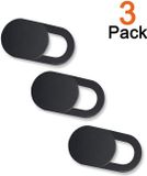 Webcam cover 3 stuks privacy protector - webcam schuifjes - zwart