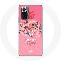 TWICE Etui voor Xiaomi Redmi Note 10 Pro TWICE Logo Rode Poster Wat Is Liefde Maniacase