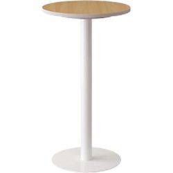 Paper Flow Bartafel Easy Desk - Wit, beuken melamine, ABS & stalen blad en frame - 600 x 600 x 1100 mm - 3660141221985