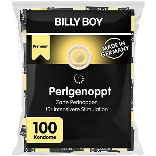 BILLY BOY parelgenopt, condooms met delicate parelknoppen, premium grootverpakking, transparant, verpakking van 100 stuks