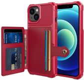 Selected by GSMpunt.nl Apple iPhone 13 TPU Back Cover met Kunstleren Wallet Rood