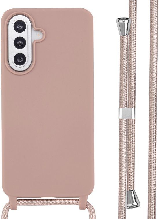 imoshion Hoesje - Geschikt voor Samsung Galaxy A57 (5G) - Siliconen hoesje met koord - Sand Pink