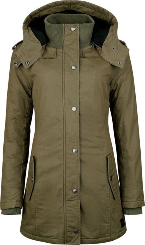 Black Premium by EMP olijfgroene winterjas met binnenzakken - Dames - M