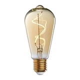 ITENSE Decoratieve lamp E27 Amberkleurige Gloeilamp 4W 300lm ST64 Peer Set van 2