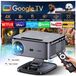 Android 11 4K beamer - Projecteur home cinéma intelligent, 1080p Full HD - 42000 lumens, 3600 ANSI, WiFi 6, Bluetooth 5.4, mise au point automatique et correction keystone, LED LCD, T08 Plus TV-stick