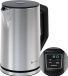 KitchenBrothers Bouilloire - Électrique - 1,5L - Sans PFAS et Sans BPA - 2200W - Contrôle de température réglable - Double paroi - Bouilloire Inox - Argent