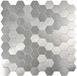 BES LED Zelfklevende Mozaïek Tegel - Afimera Hexagon - Geborsteld Zilver - 291x286x4mm
