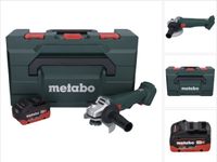 Metabo W 18 L 9-125 accu haakse slijper 18 V 125 mm + 1x accu 8,0 Ah + metaBOX - zonder oplader